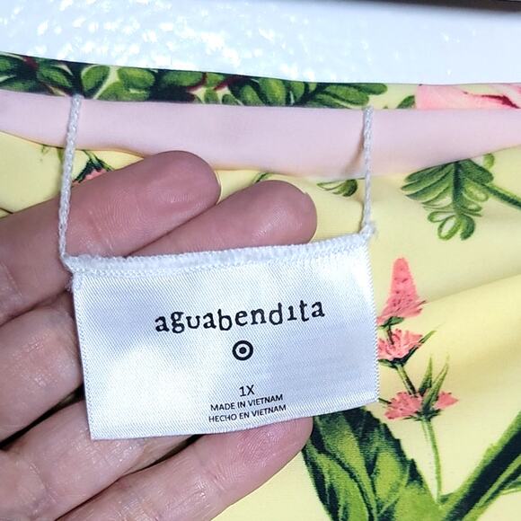 Agua Bendita x Target Peony Botanical Reversible High Waist Cheeky Bikini Bottom - Picture 4 of 9